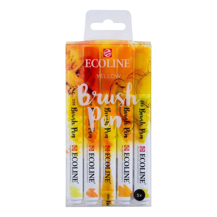 Akvarelna pisala Ecoline Brush Pen Yellow