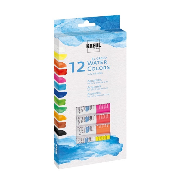 Akvarelne barve el Greco KREUL / 12 x 12 ml