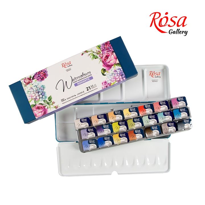 Akvarelne barve Rosa Gallery - komplet Romantic 21 x 2,5 ml