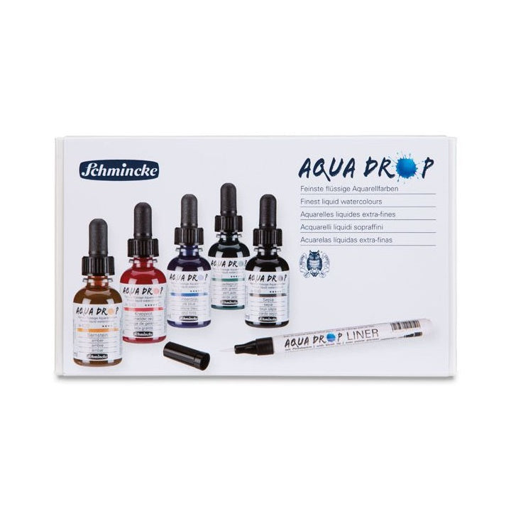 Akvarelne barve Schmincke AQUA DROP - komplet 5 x 30 ml + liner — slika 1