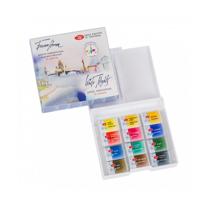 Akvarelne barve White Nights v plastičnem pakiranju | izberite set