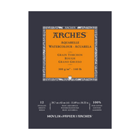 Akvarelni blok ARCHES Aquarelle grobo zrnat naravno bela 300 g/m² – 12 listov