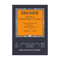 Akvarelni blok ARCHES Aquarelle grobo zrnat naravno bela 300 g/m² – 12 listov