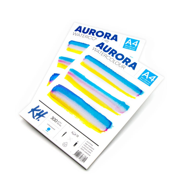 Akvarelni blok AURORA cold press - 12 listov | različni formati – pogled 2