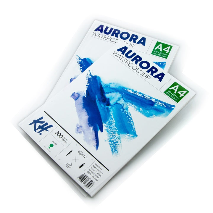 Akvarelni blok AURORA rough - 12 listov | različni formati