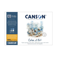 Akvarelni blok CANSON Coton d'Art CP 300 g/m² 18 x 26 cm - 20 listov