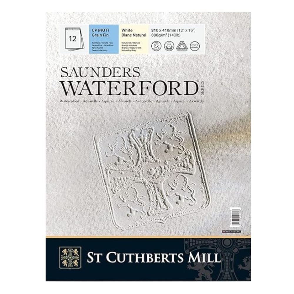 Akvarelni blok CANSON Saunders Waterford CP bel 300 g/m² 23 × 31 cm