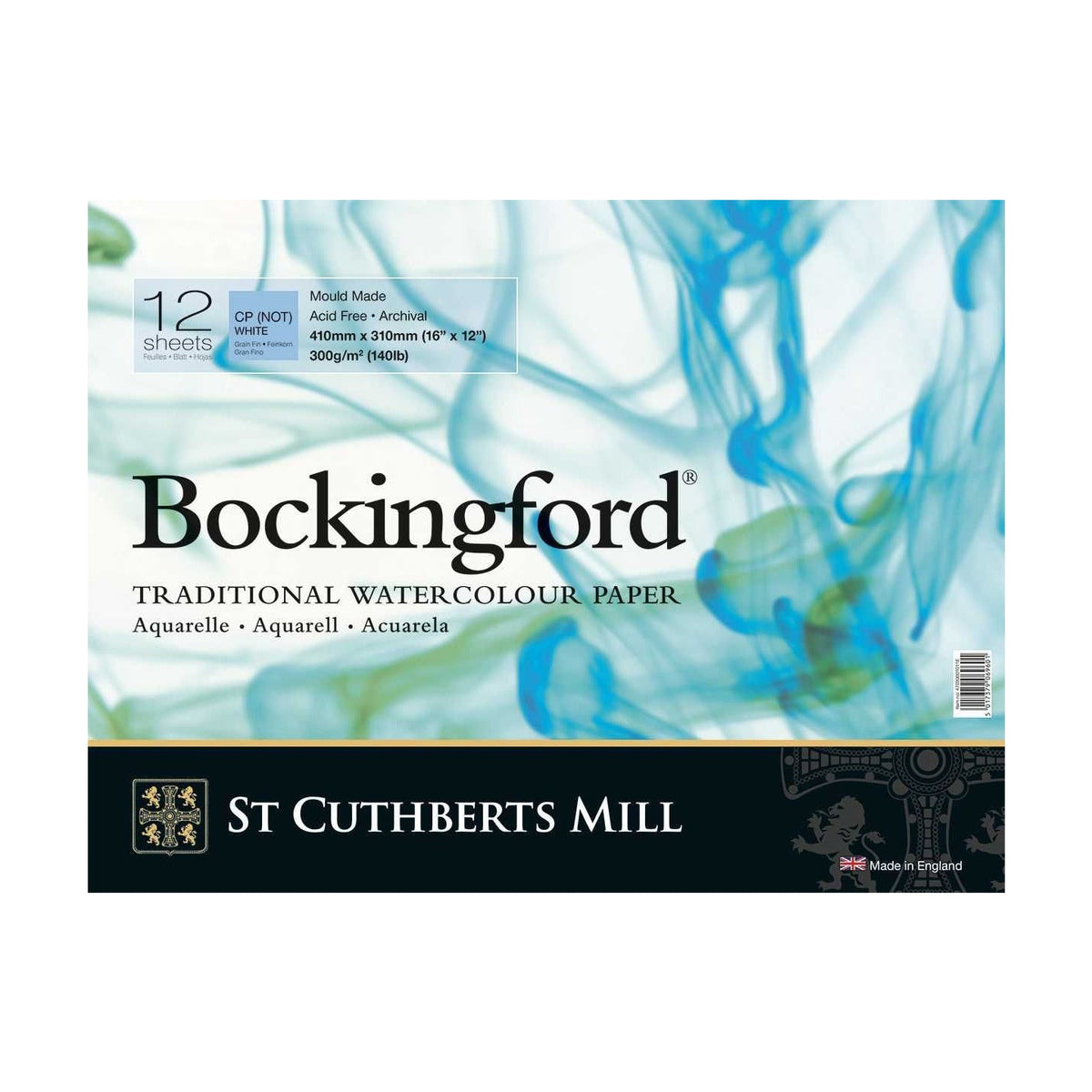 Akvarelni blok CANSON St Cuthberts Bockingford 300 g/m² 12 listov spirala 18 – 41 cm