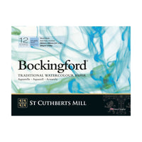 Akvarelni blok CANSON St Cuthberts Bockingford CP bel 300 g/m² - 12 listov