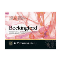 Akvarelni blok CANSON St Cuthberts Bockingford gladek (HP) bel 300 g/m² - 12 listov