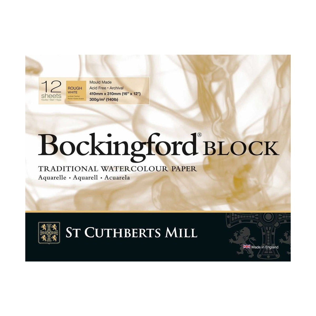 Akvarelni blok CANSON St Cuthberts Bockingford Rough 300 g/m² 31 – 41 cm - 12 listov