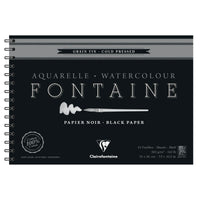 Akvarelni blok CLAIREFONTAINE Fontaine CP črn 300 g/m² 19 x 26 cm - 12 listov