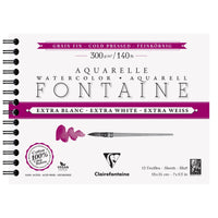 Akvarelni blok Clairefontaine Fontaine CP ekstra bel 300 g 18 x 24 cm - 12 listov