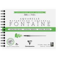 Akvarelni blok CLAIREFONTAINE Fontaine ekstra bel 300 g/m² 18 x 24 cm - 12 listov