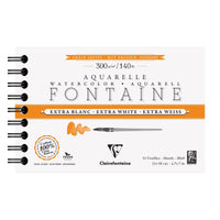 Akvarelni blok CLAIREFONTAINE Fontaine HP ekstra bel 300 g/m² 12 x 18 cm - 12 listov
