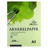 Akvarelni blok Phoenix 250 g/m², 210 × 297 mm ali 297 × 420 mm – izbira formata
