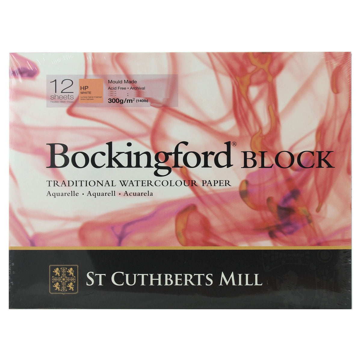 Akvarelni blok St Cuthberts Mill Bockingford HP bel 300 g/m² 12 listov – 31 – 41 cm