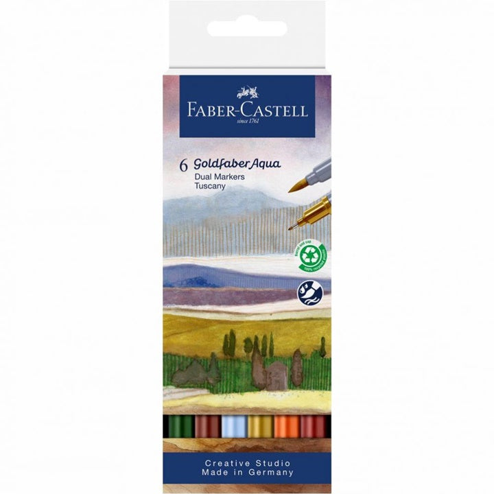 Akvarelni markerji Goldfaber Aqua Dual set Tuscany - 6 kom