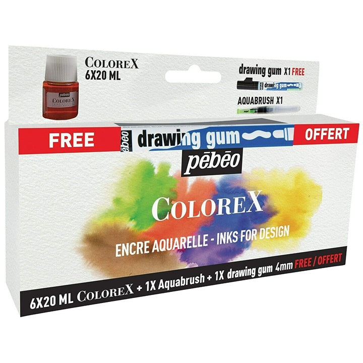 Akvarelno črnilo Colorex Pebeo / komplet 6 x 20 ml