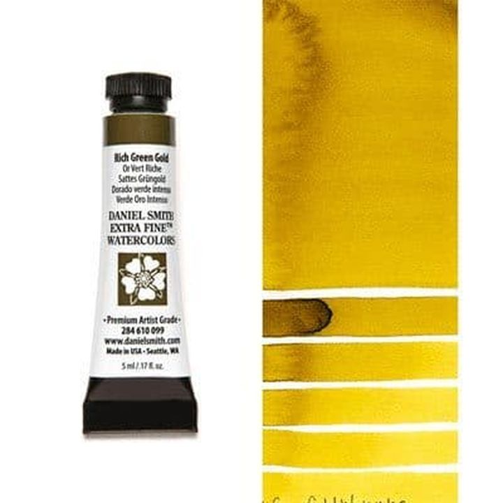 Akvarelne barve Daniel Smith Extra Fine – 099 Rich Green Gold