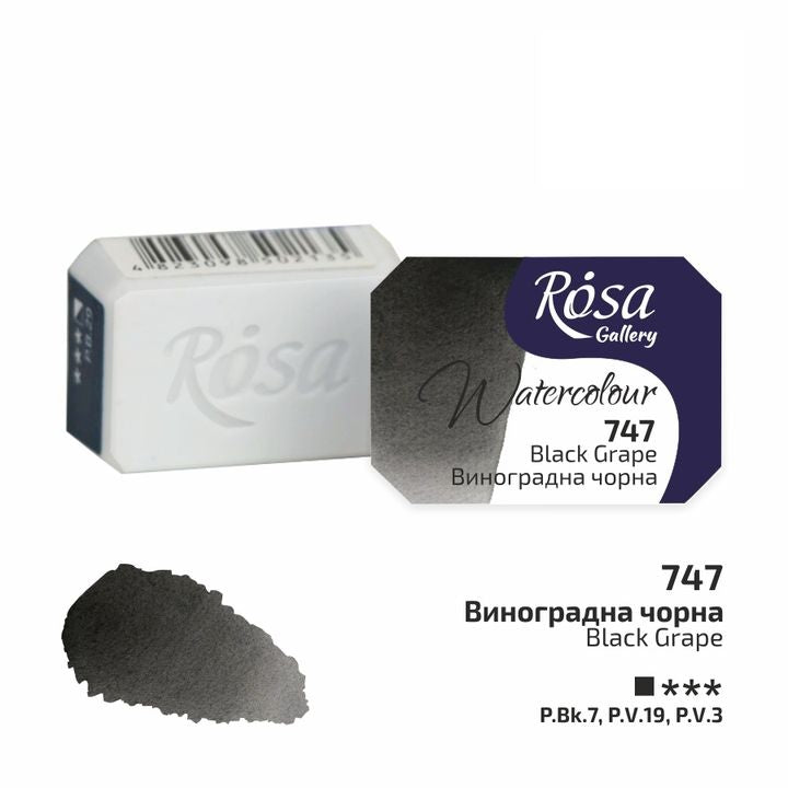 Akvarelne barve Rosa Gallery pan 2,5 ml – 747 grozdno črna