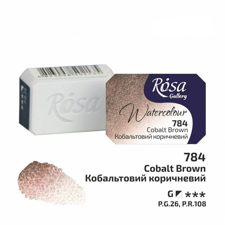Akvarelne barve Rosa Gallery pan 2,5 ml – 784 Kobaltova rjava