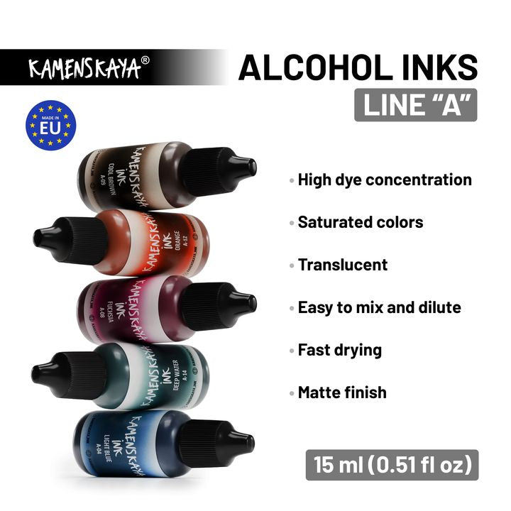 Alkoholno črnilo KAMENSKAYA A-LINE 15ml | različni odtenki – pogled 2