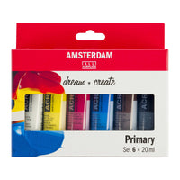 ROYAL TALENS Amsterdam set akrilnih barv Primary 6 x 20 ml