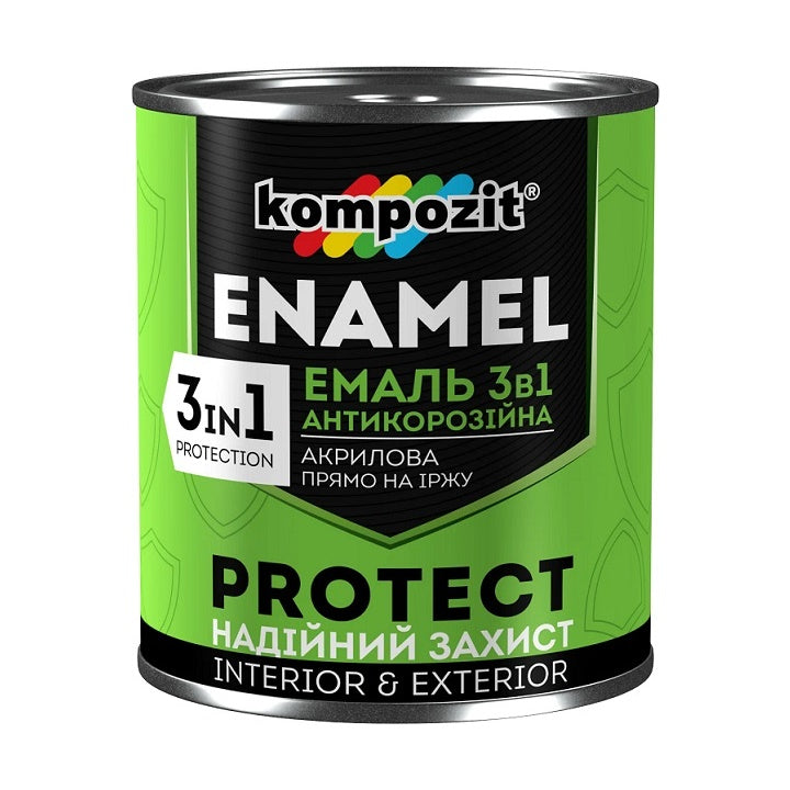 Antikorozijski emajl 3 v 1 KOMPOZIT PROTECT 0,65 kg | različni odtenki – pogled 3
