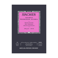 ARCHES akvarelni blok gladek HP naravno bela 300 g/m² A5 – A3 - 12 listov