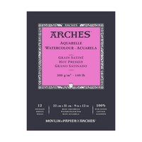 ARCHES akvarelni blok gladek HP naravno bela 300 g/m² A5 – A3 - 12 listov