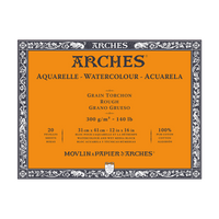 ARCHES akvarelni blok Rough naravno bela 300 g/m² 10 – 31 cm - 20 listov