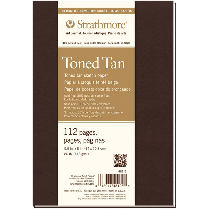 Art Journal Strathmore Toned Paper Tan Paperback | Izberite dimenzije – pogled 2