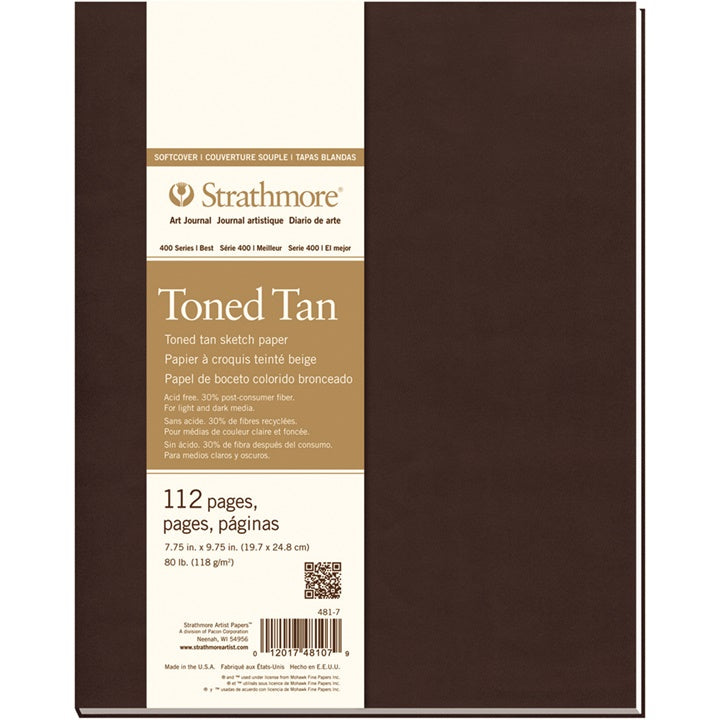 Art Journal Strathmore Toned Paper Tan Paperback | Izberite dimenzije – pogled 3