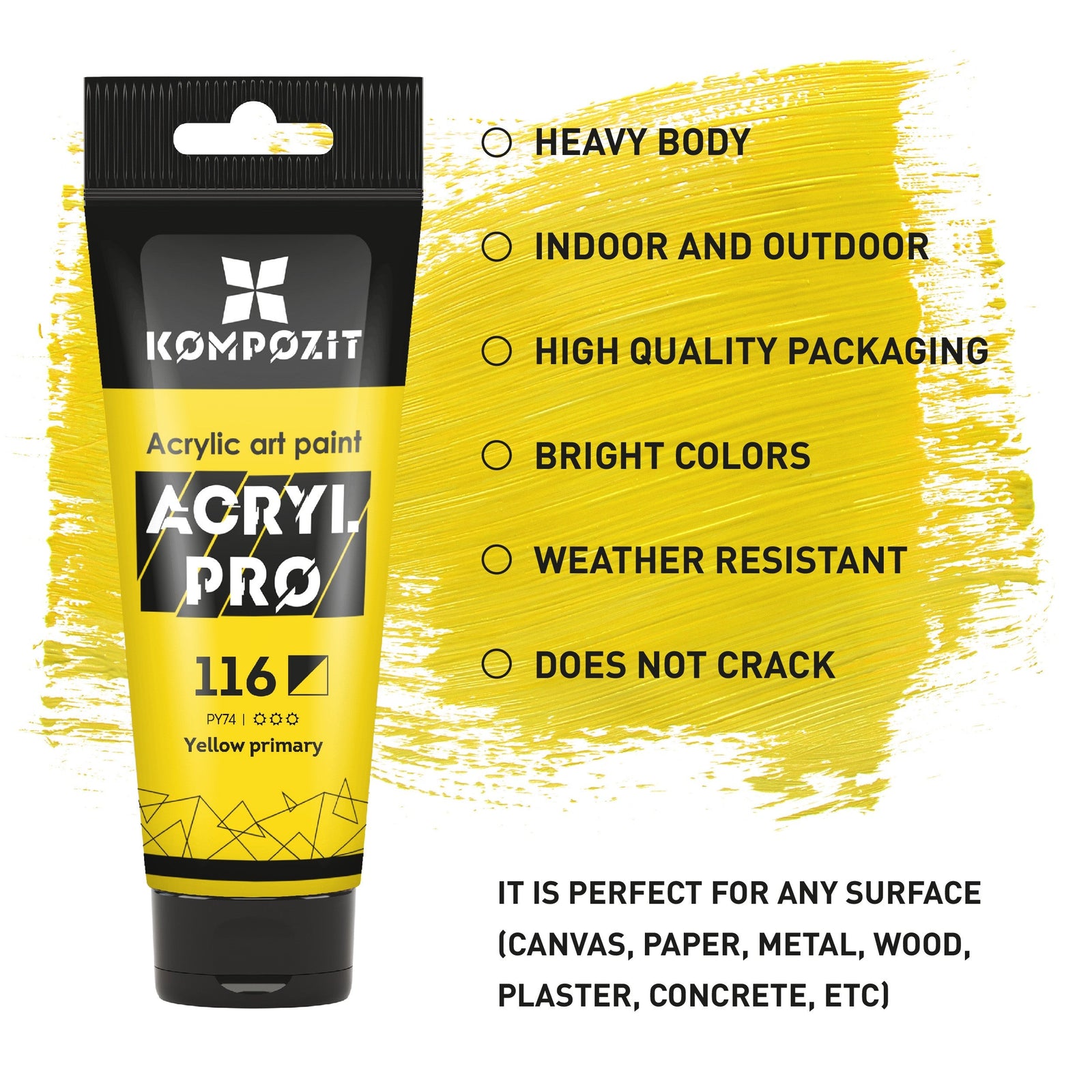 Set akrilnih barv Kompozit ACRYL PRO BOX 73 x 75 ml