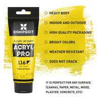 Set akrilnih barv Kompozit ACRYL PRO BOX 73 x 75 ml