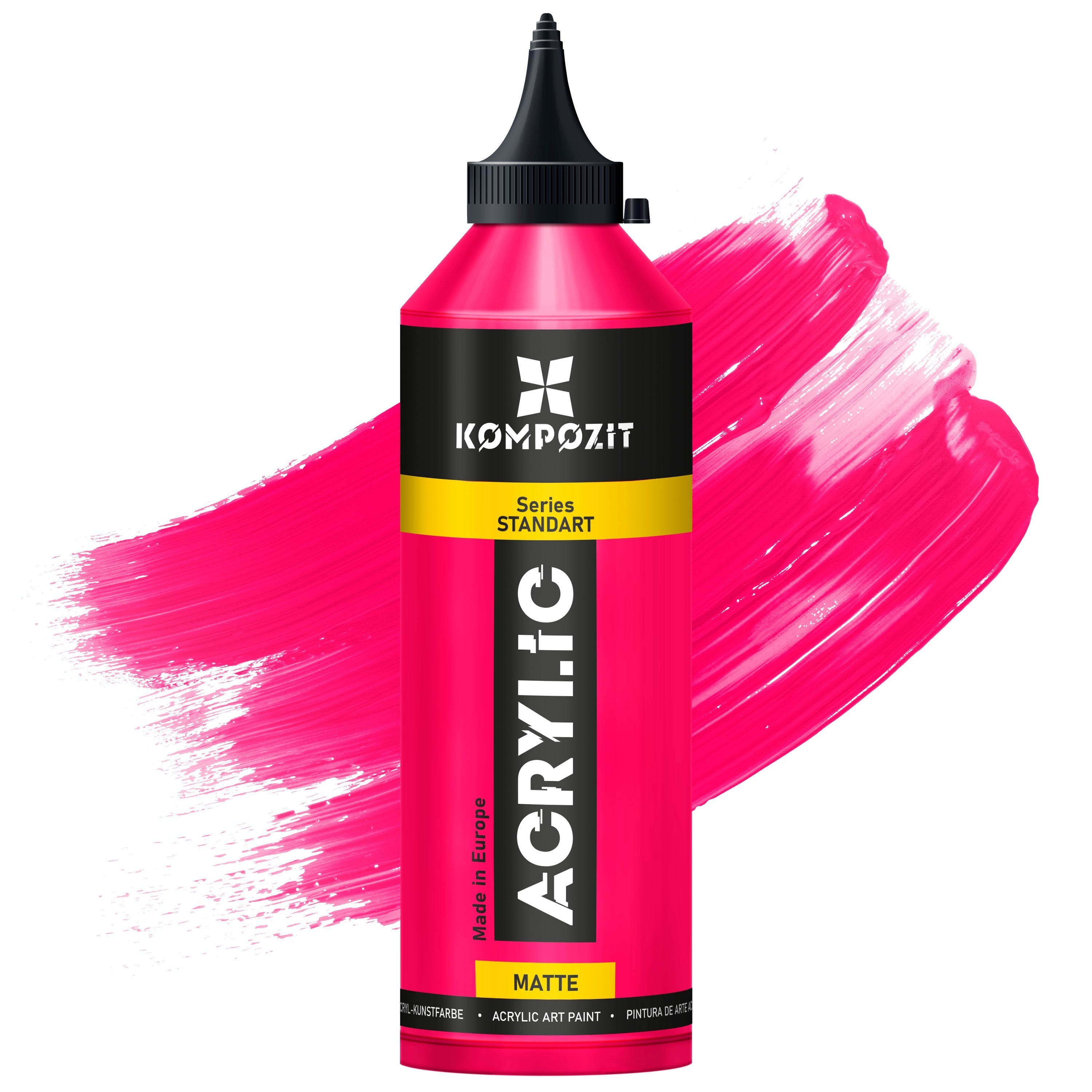 Akrilna barva Kompozit STANDART Fluorescent 500 ml – 114 fluorescentna roza
