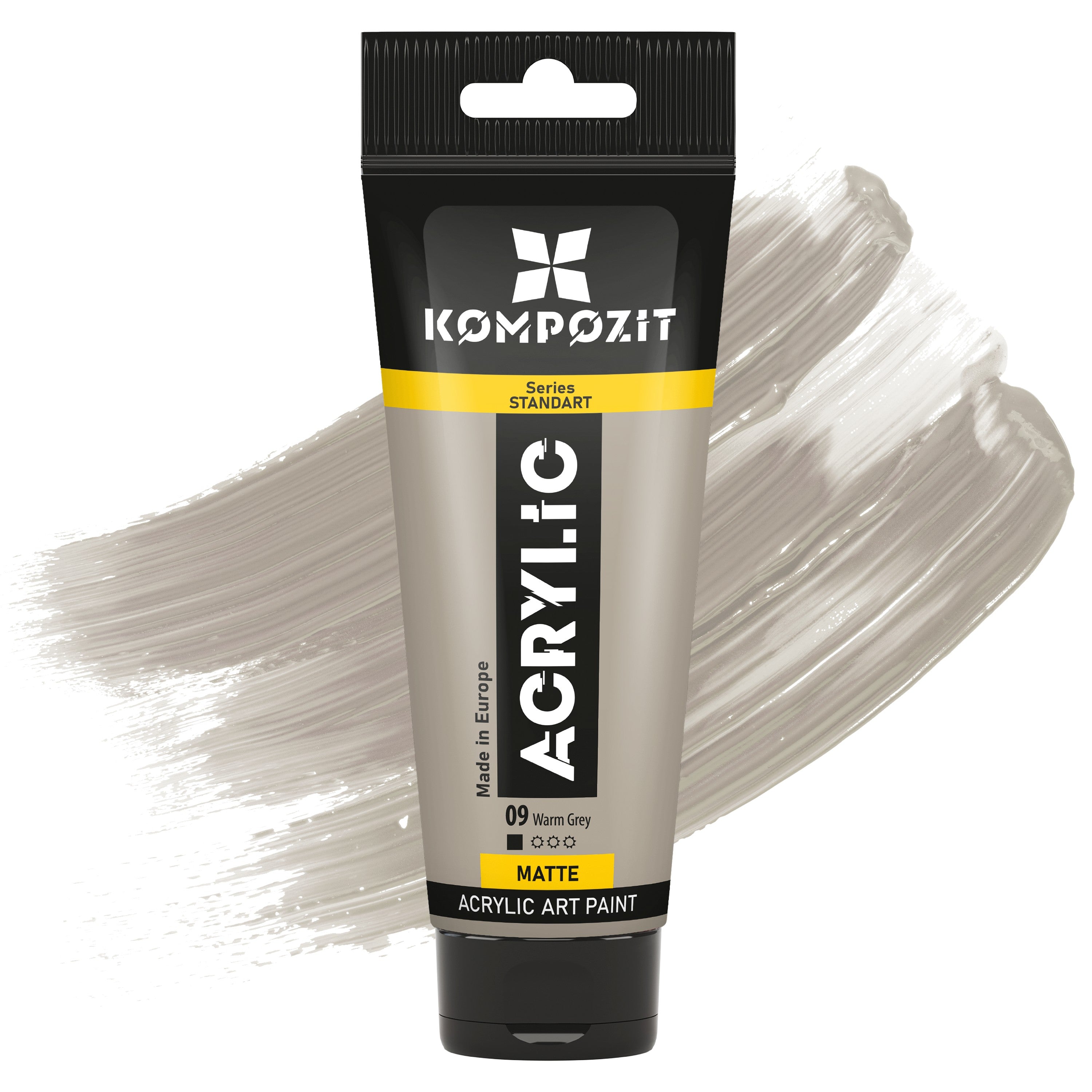 Akrilna barva STANDART Kompozit 75 ml – 09 toplo siva