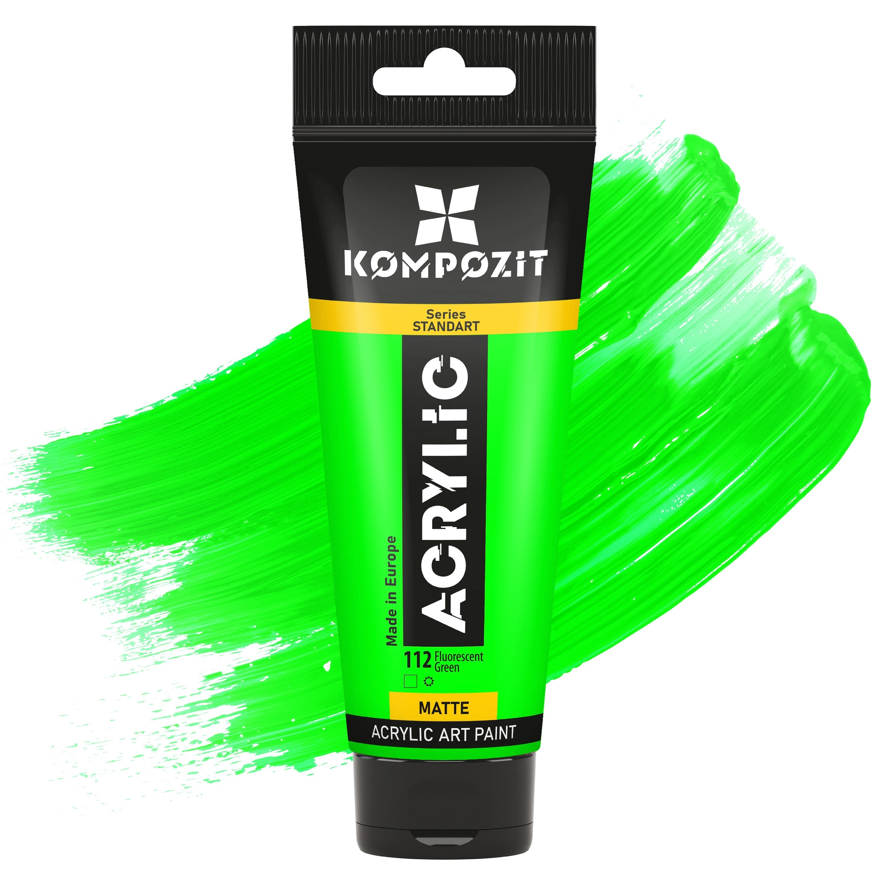 Akrilna barva Kompozit STANDART Fluorescent 75 ml – 112 Fluorescentno zelena