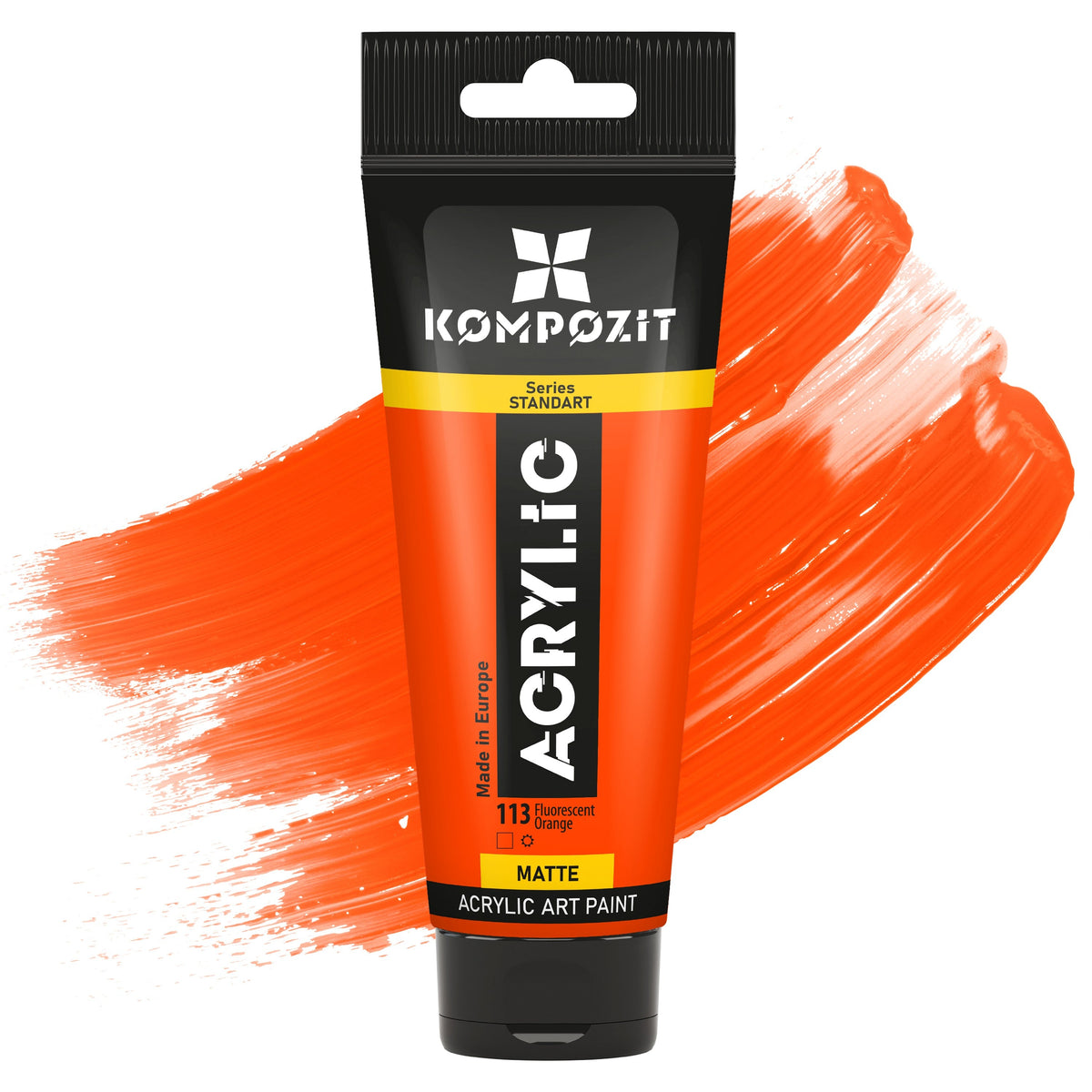 Akrilna barva Kompozit STANDART Fluorescent 75 ml – 113 Fluorescentno oranžna
