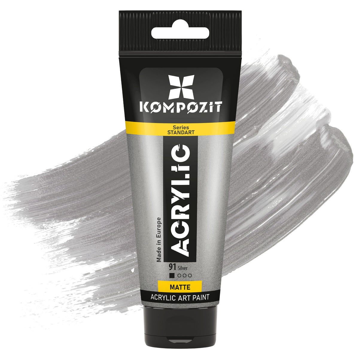 Akrilna barva STANDART Kompozit Metallic 75 ml – 91 Srebrna
