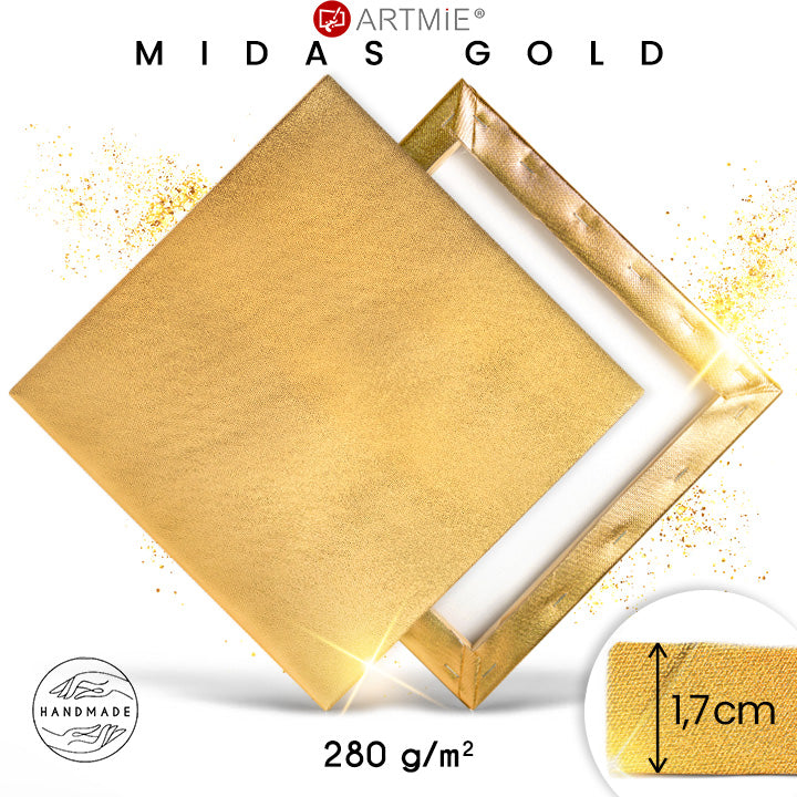 ARTMIE MIDAS zlato slikarsko platno na okvirju | različne dimenzije – pogled 6