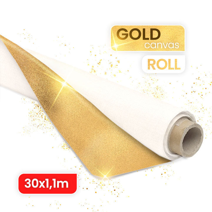 ARTMIE MIDAS zlato slikarsko platno na zvitku 30 metrov - različne širine