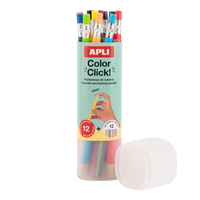 Avtomatske barvice APLI Color Click, 12 kosov z nadomestnimi minicami in šilčkom