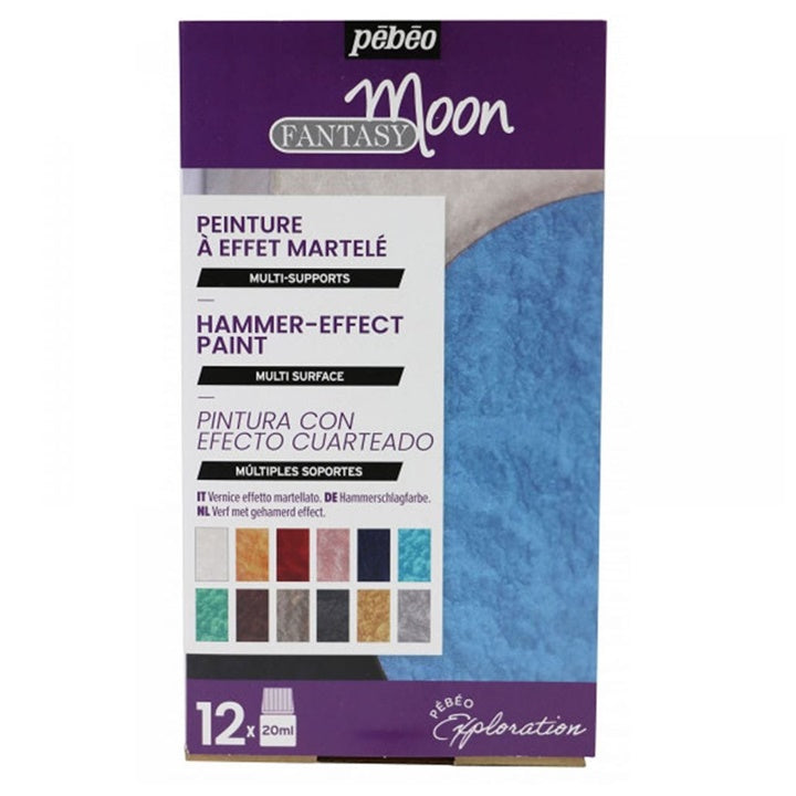Barva z učinkom Pebeo Fantasy Moon Hammer-effect set / 12 x 20 ml