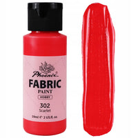 Barva za tekstil Phoenix 59 ml škrlatna 302