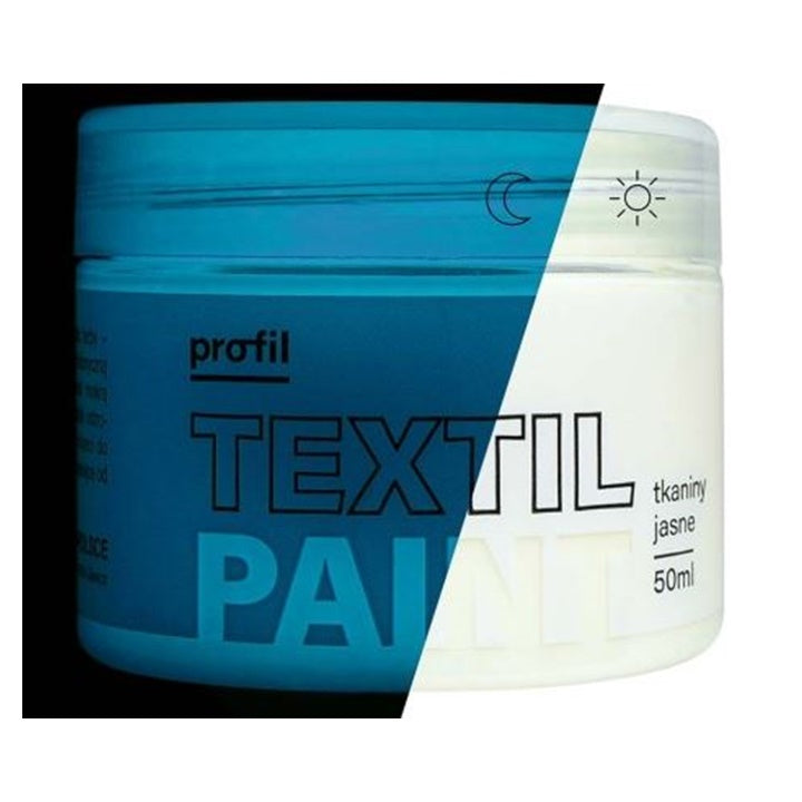 Barva za tekstil Profil, ki v temi sveti modro 50 ml