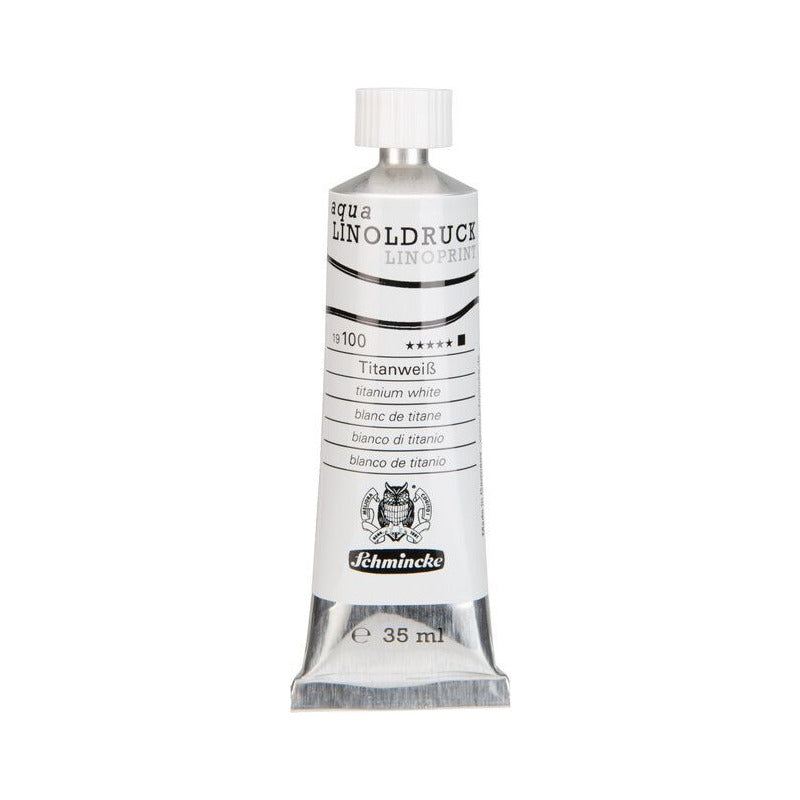Barve za linorez Schmincke aqua-LINOPRINT 35 ml – 100 Titanova bela