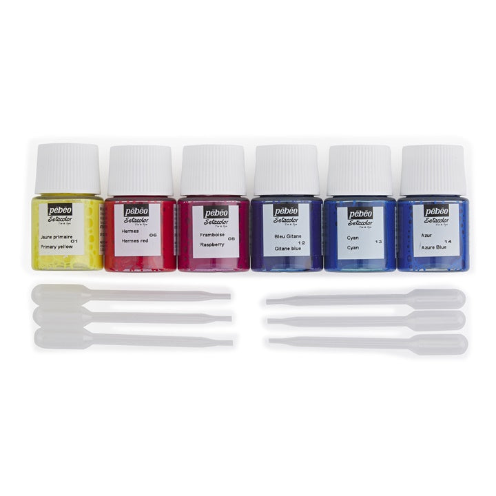 Barve za svetle tkanine Pebeo Setacolor 6 x 20 ml – pogled 2