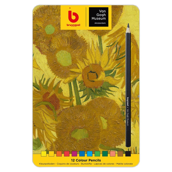 Barvice Bruynzeel Muzej Van Gogh - Sončnice v pločevinasti embalaži 12 kom